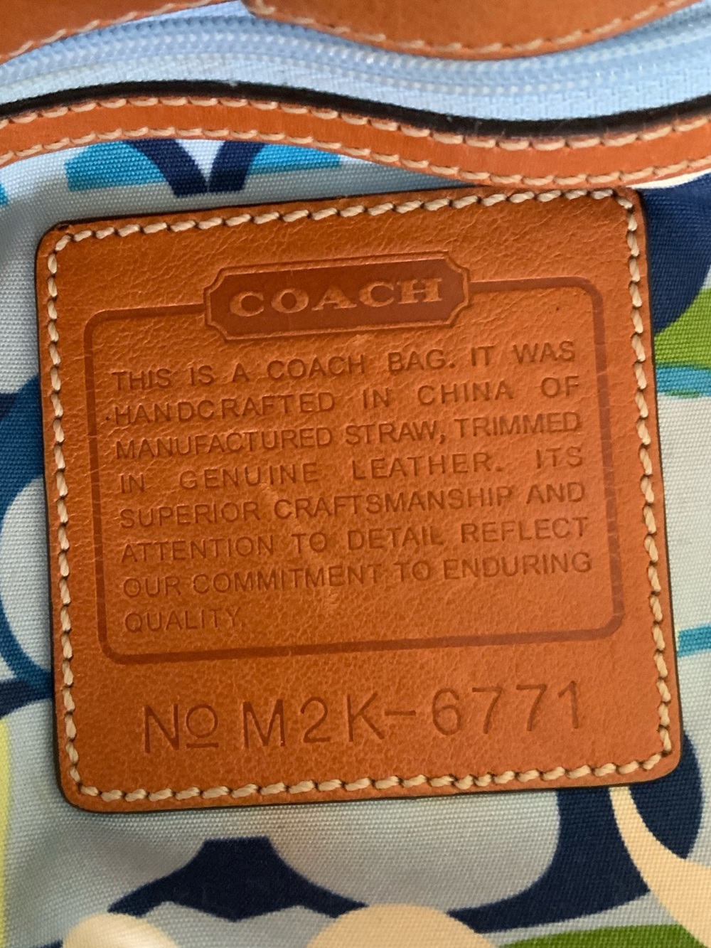 Coach Vintage Soho Straw Tote - Picture 8 of 13